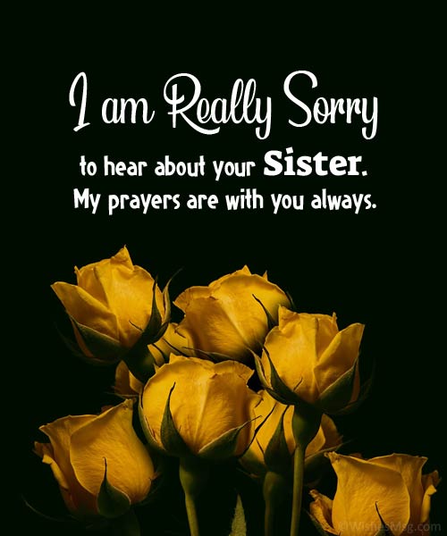 religious sympathy messages for loss of sister
