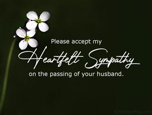 sympathy message for loss of husband