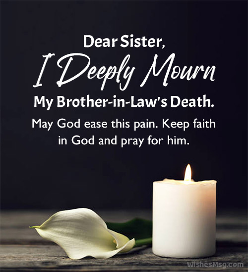 condolence message to a sister who lost her husband