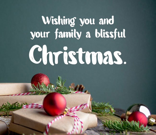 Christmas wishes for boss and his family