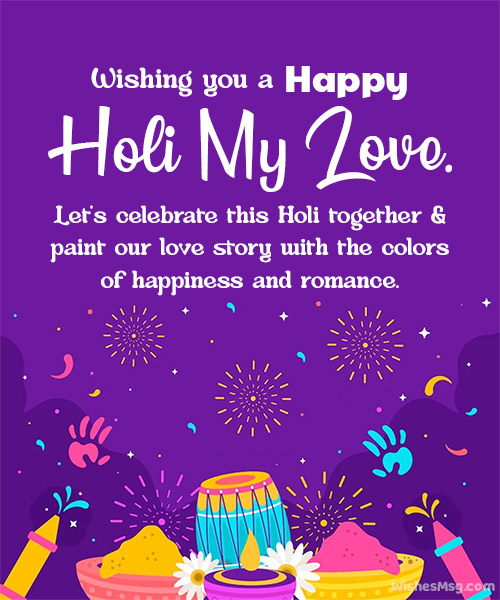 happy holi wishes for love