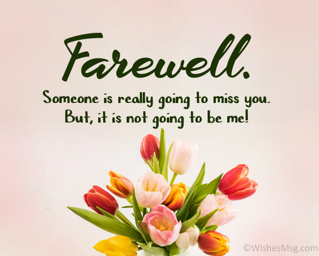 funny farewell message