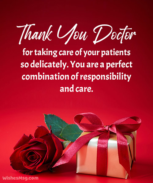 thank you doctor message