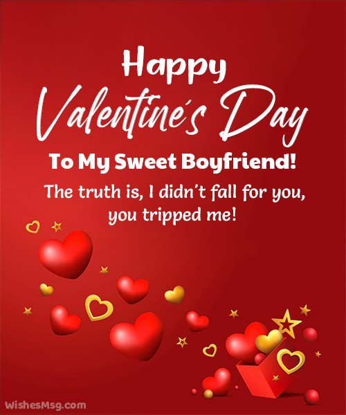 funny valentine messages for boyfriend