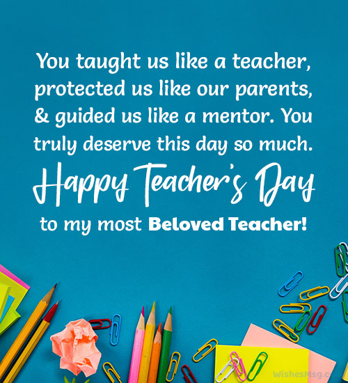 teacher’s day wishes from students