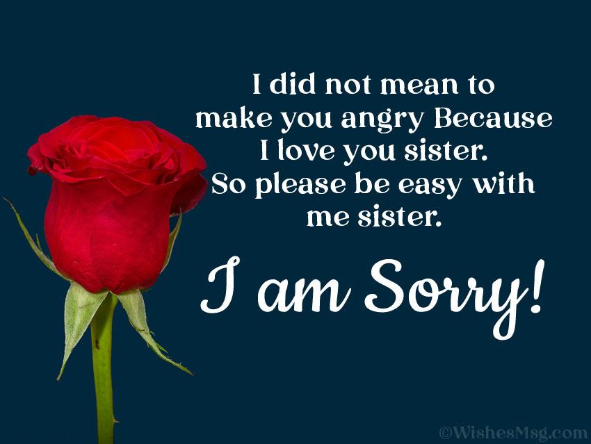 I'm sorry quotes for sister