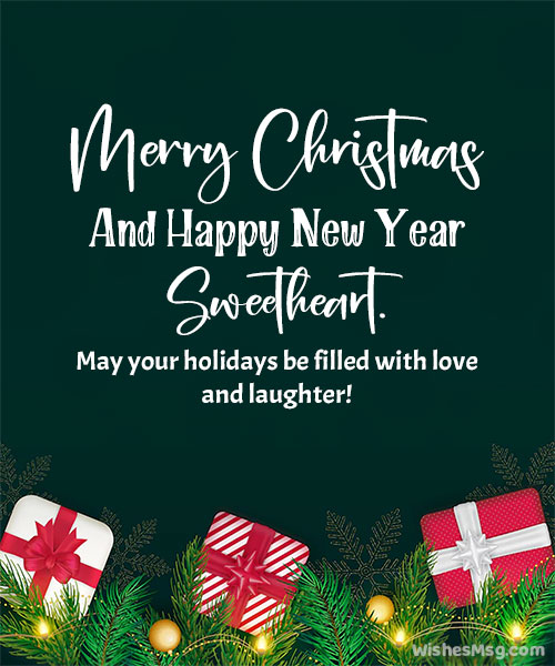 romantic christmas and new year wishes