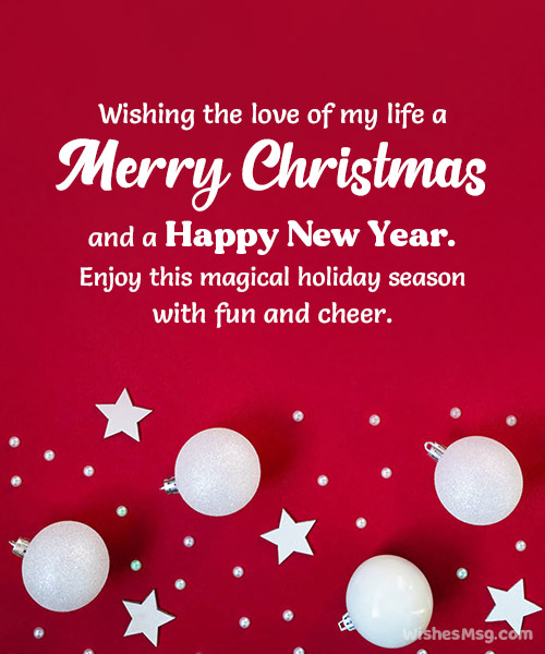 romantic wishes for christmas and new year