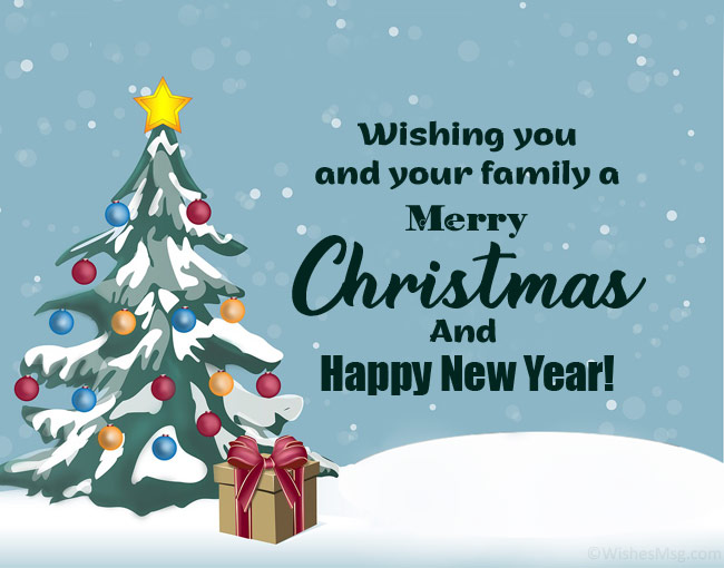 merry christmas and happy new year wishes for friends and family