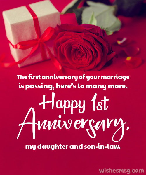1st Wedding Anniversary Wishes for Daughter