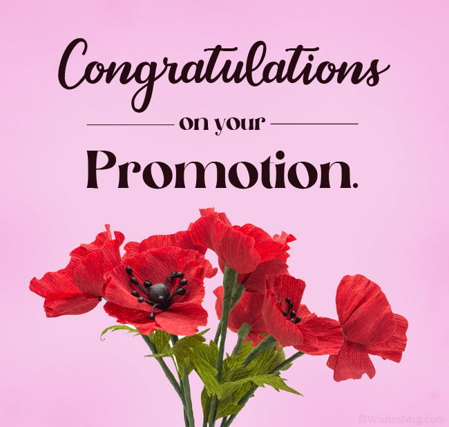 Congratulations on your Promotion