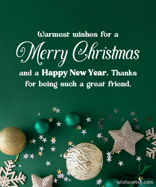 christmas and new year message to friends