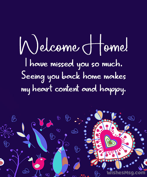 welcome home messages