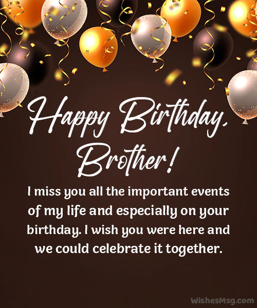 long distance birthday messages for brother