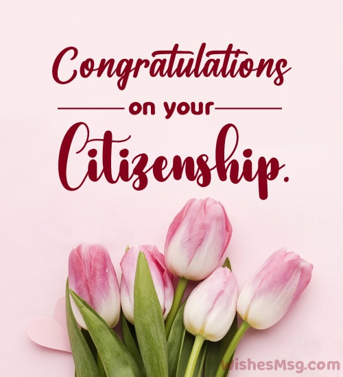 congratulations on your citizenship