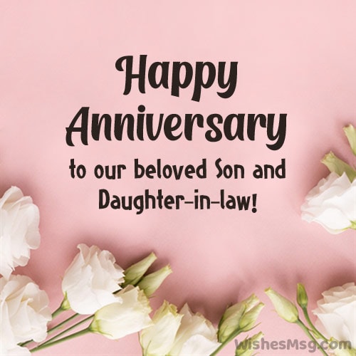anniversary wishes to son and daughter in law