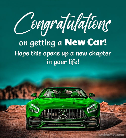 new car congratulations message