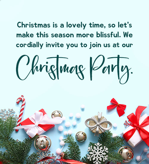 christmas party invitation message