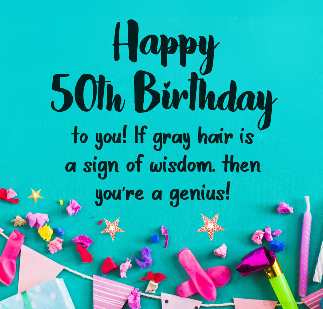 funny 50th birthday wishes