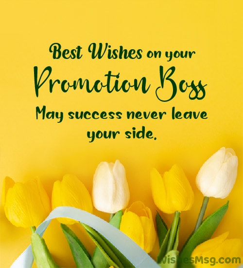 best wishes for boss promotion