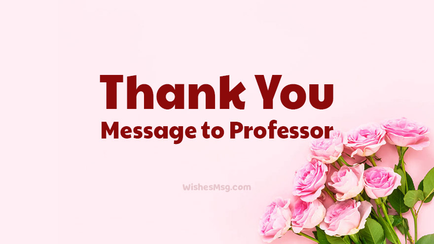 Thank You Note For Professor